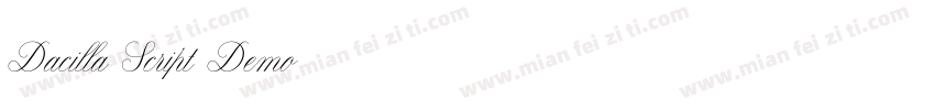 Dacilla Script Demo字体转换